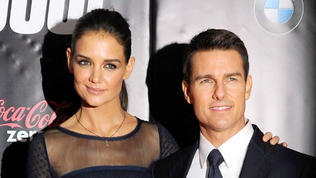 Big night out ... Katie Holmes and Tom Cruise.