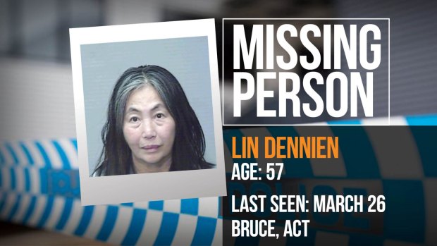 ACT Policing are seeking missing Canberra woman Lin Dennien who was last seen in Bruce at 10:30am on Sunday March 26.