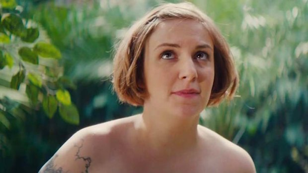 Lena Dunham goes naked in an Adam and Eve skit for her Saturday Night Live show