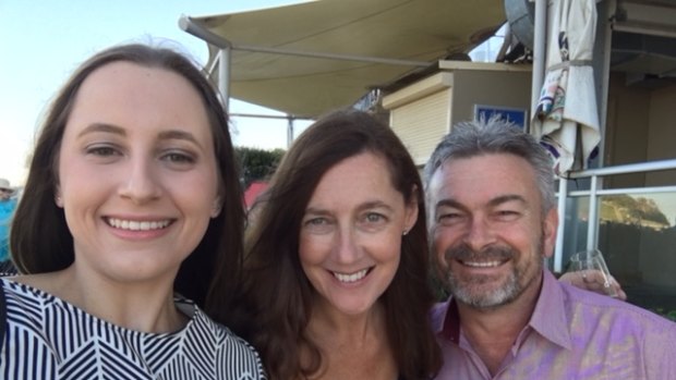 Karen Ristevski with her husband, Borce, and daughter, Sarah.