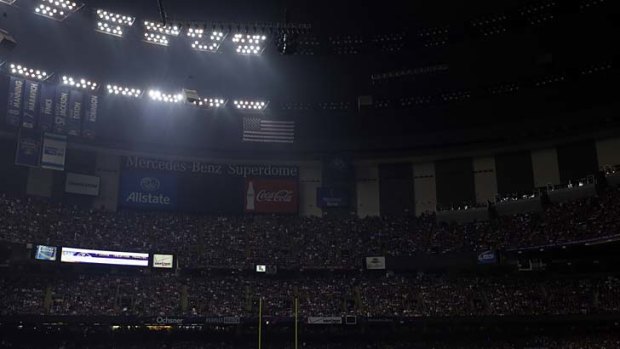 Lights out ... the Super Bowl was delayed for over 30 minutes.