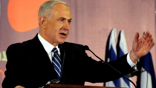 Benjamin Netanyahu ... questioned lack of response to Khaled Meshal's hardline words in Gaza.