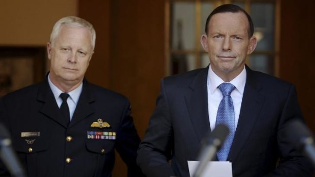 Air Chief Marshal Mark Binskin, left, with Prime Minister Tony Abbott.