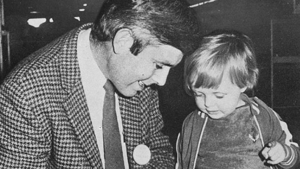 Griffith businessman, Liberal party candidate and Griffith businessman and unsuccessful Liberal Party candidate Donald Mackay on the campaign trail in 1976.