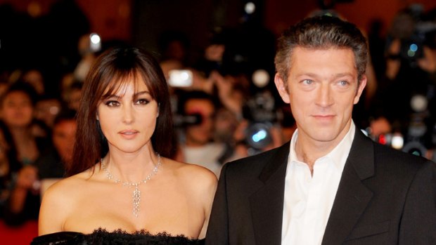 All love, no work ... Monica Bellucci and husband Vincent Cassel.