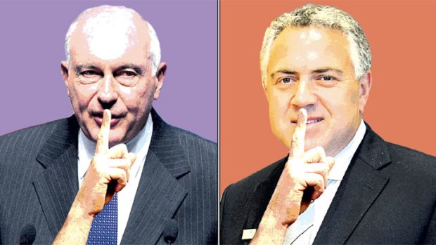 Deputy Prime Minister Warren Truss and Treasurer Joe Hockey.