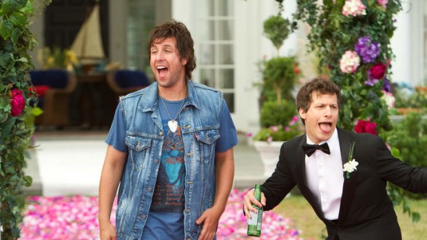 Bad to worse ... Adam Sandler, left, and  Andy Samberg in That's My Boy.