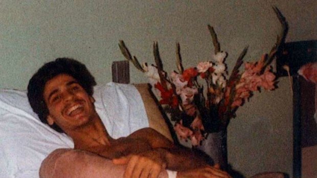 A cheerful Hatoum pictured in hospital after being injured in a bomb blast.