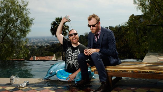 Ties that bind: Siblings Tom Berninger, left, and his relationship with his rockstar brother Matt is at the heart of <i>Mistaken for Strangers</i>.