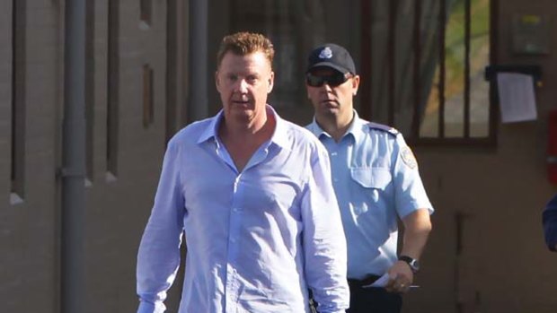 Brad Cooper leaves Kirkconnell prison.
