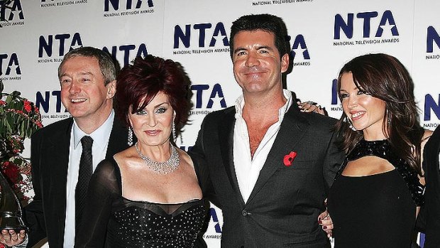 'How dare he' ... X-Factor alumni Sharon Osbourne with Simon Cowell and Danni Minogue at the National Television Awards in 2007.