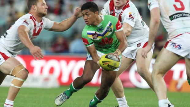 Anthony Milford showing his skills in the Toyota Cup preliminary final against St George Illawarra.