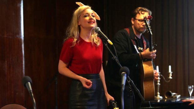 Kate Miller-Heidke performing at Double J's launch.