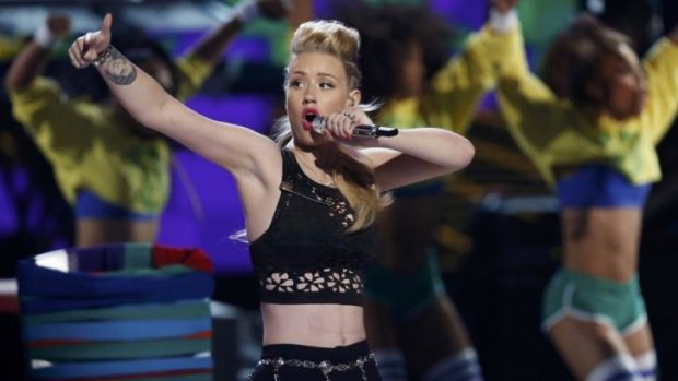 She's (still) number one ... Iggy Azalea performs <i>Fancy</i> during this year's BET Awards.
