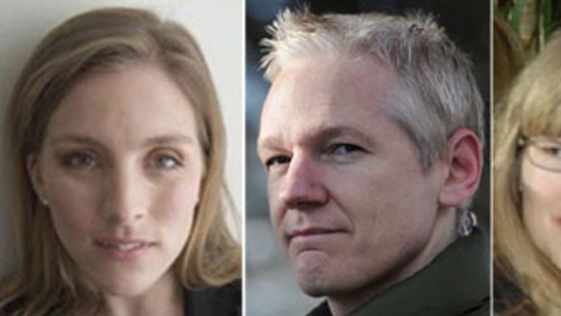 The accused and his accusers ... Anna Ardin, Julian Assange and Sodia Wilen.