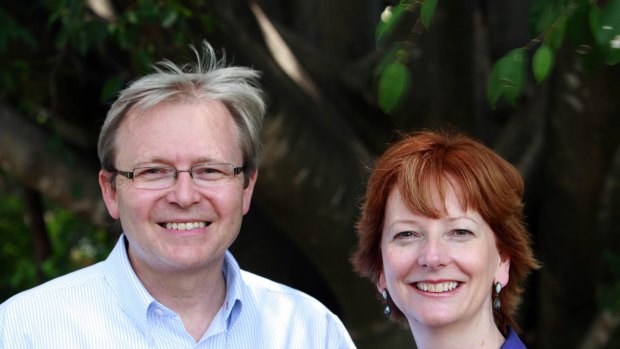 Kevin Rudd, with his deputy Julia Gillard, underwent a casting call for his role as Labor leader.