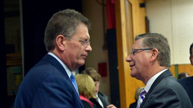 Ted Baillieu and Premier Denis Napthine at Patterson River Secondary College.