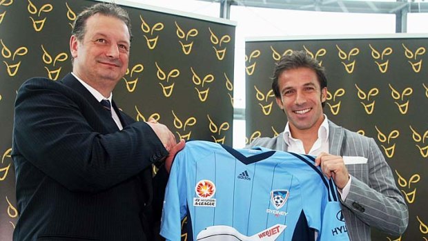 "We're hoping this will blow all the ratings and attendances through the roof" ... Sydney FC chief Tony Pignata, left.