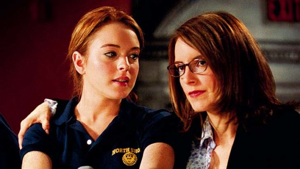 Lindsay Lohan with Fey in Mean Girls.