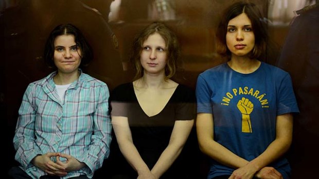Convicted of hooliganism ... Pussy Riot band members