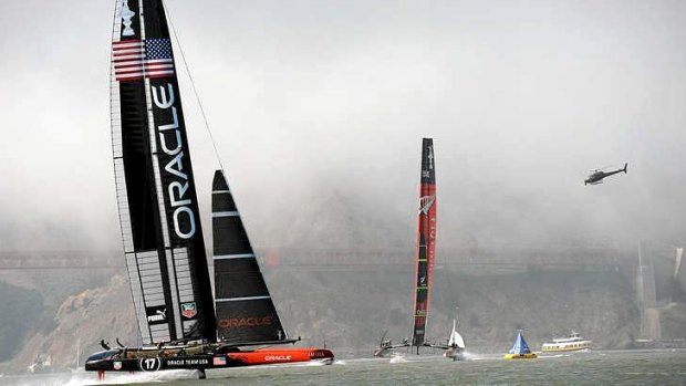Oracle Team USA needs to win the next four races to keep the America's Cup.