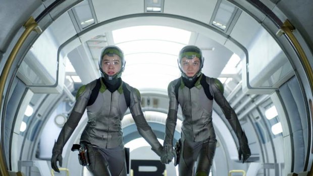 Game changer: Hailee Steinfield and Asa Butterfield in <i>Ender's Game</i>.