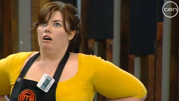 MasterChef's Shannon realises she has forgotten to pit her olives.