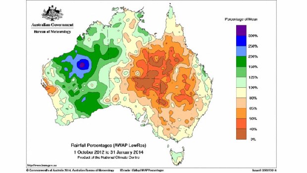 Big dry spreads over eastern Australia during the past 16 months