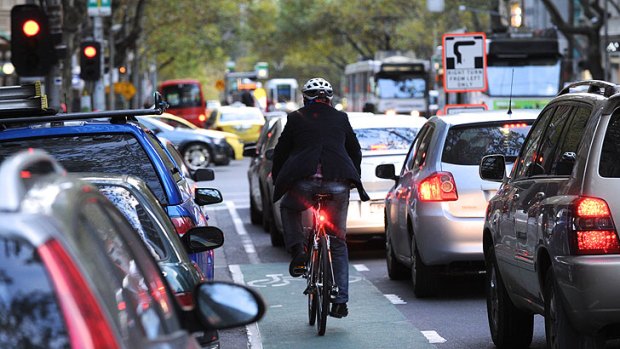 In bumper to bumper traffic, bicycles are often the only vehicles moving.