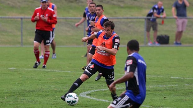 Focus: Alessandro Del Piero at a training session on Thursday.