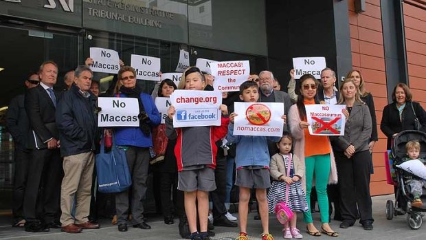 Applecross residents protest against plans for a new McDonald's outside the State Administrative Tribunal Building in August.