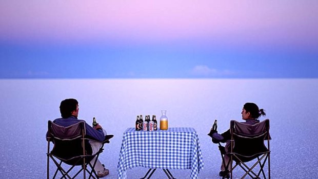 White space... Salar de Uyuni is a hot spot for tourists.