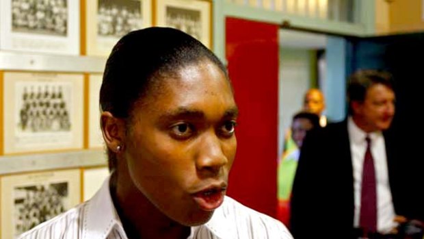 Denied . . . Caster Semenya not allowed to run at a meet in South Africa because the IAAF has yet to release its findings from her gender verification tests.