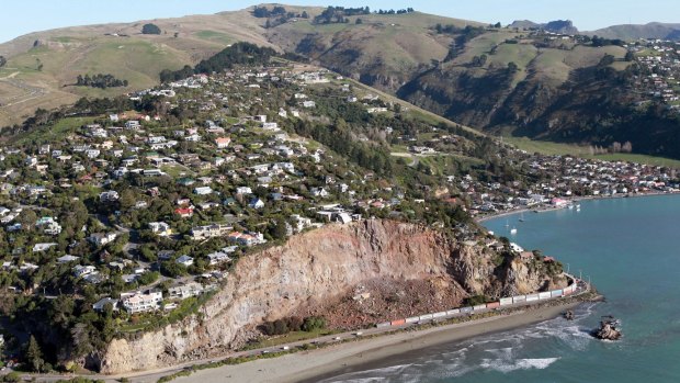 Sumner cliffs pictured in 2011. Many clifftop houses were destroyed, or left in perilous positions after the February earthquake.