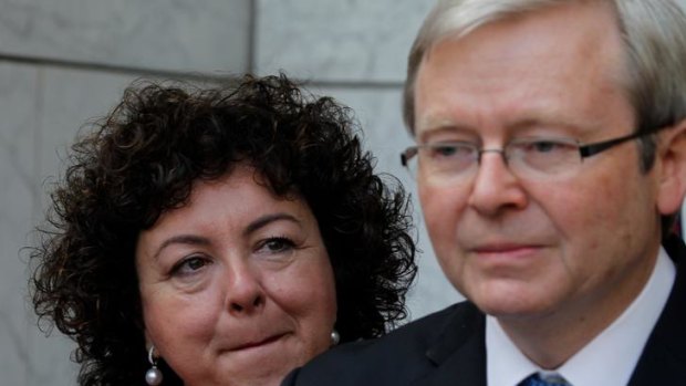 Kevin Rudd's wife Therese Rein said watching her husband give his last press conference as prime minister was difficult.