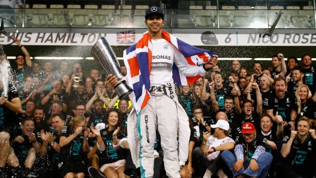 Lewis Hamilton comfortably picked up his second world title.