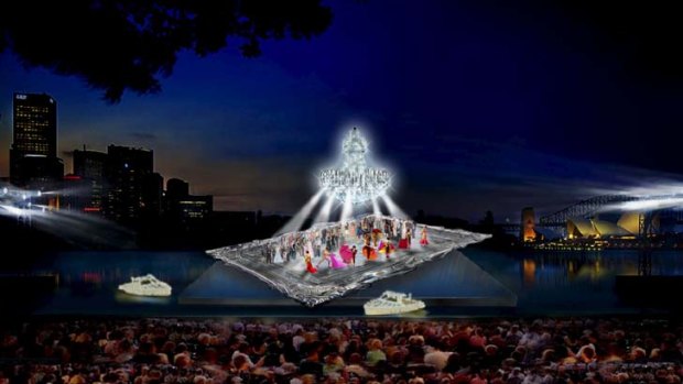 An artist's impression of what the $11 million stage will look like when completed.