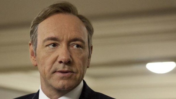 Kevin Spacey in hit series <i>House of Cards</i>.