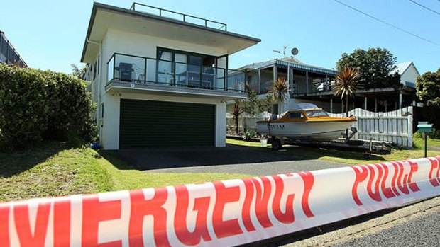 The location at Waihi Beach, New Zealand, where a Queensland man was stabbed on New Year's Day.