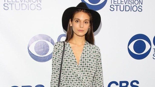 Caitlin Stasey arrives at the CBS Summer Soiree at The London West Hollywood on May 19, 2014
