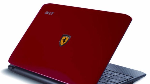 Horsepower under the hood ... Acer Ferrari One.