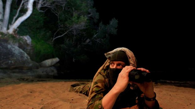 Eco Warrior ... fed up with wildlife pillaging on the northern beaches, Shannon Leckie is donning camouflage gear and trying to catch people in the act.