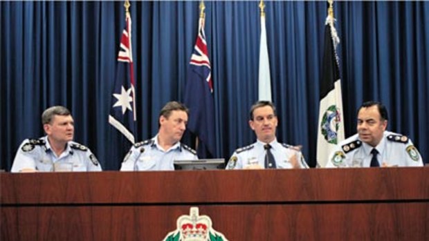 In a majority ...  from left, the AFP’s Frank Prendergast and Mick Keelty with NSW Police Commissioner Andrew Scipione and  Nick Kaldas.