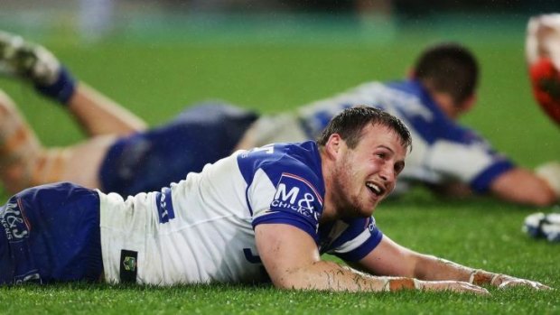 Josh Morris' bombed try was one of many golden opportunities the Bulldogs squandered against the Wests Tigers.