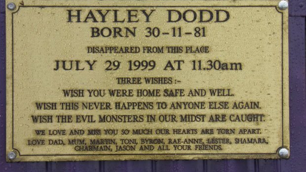 Margaret Dodd, Hayley's mother, said the idea of the memorial is to give people who do not have graves somewhere to go to 'put a flower on a birthday, a quiet place to sit and reflect, to shed a tear and say a prayer.'