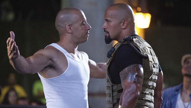 Bald but beatuiful ... Vin Diesel in a scene from <i> Fast and the Furious. </i>