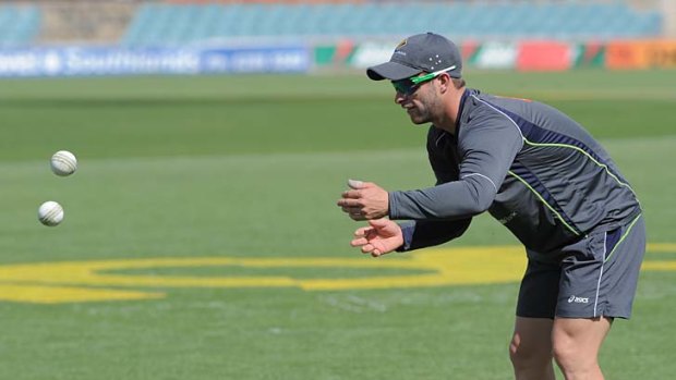 Ball-up: Wicketkeeper Matthew Wade has found the going tough.