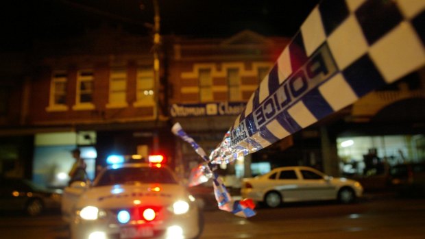 Police at another Melbourne crime scene.