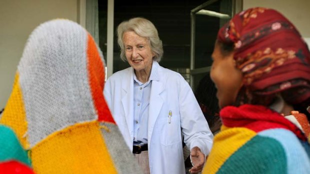 "My staff come from many religions, as do our patients" ... Dr Catherine Hamlin at the Addis Ababa Fistula Hospital & Bahir Dar Fistula Clinic in Ethiopia in 2008.