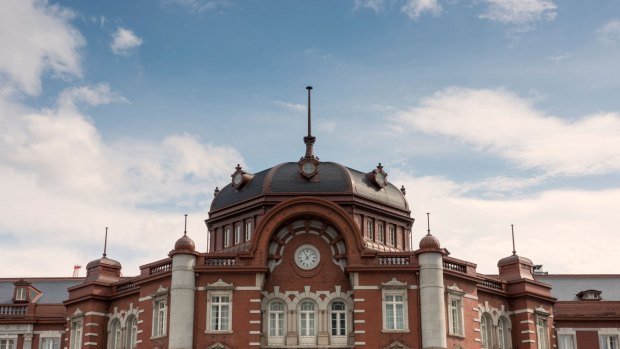 The Tokyo Station Building, including its hotel, has been restored after being damaged in  World War II.